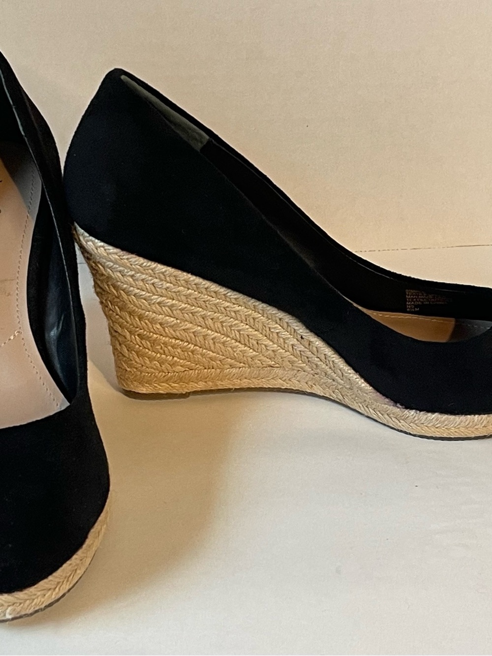 Charles By Charles David Black Suede‎ Espadrille Wedge - Picture 8 of 9